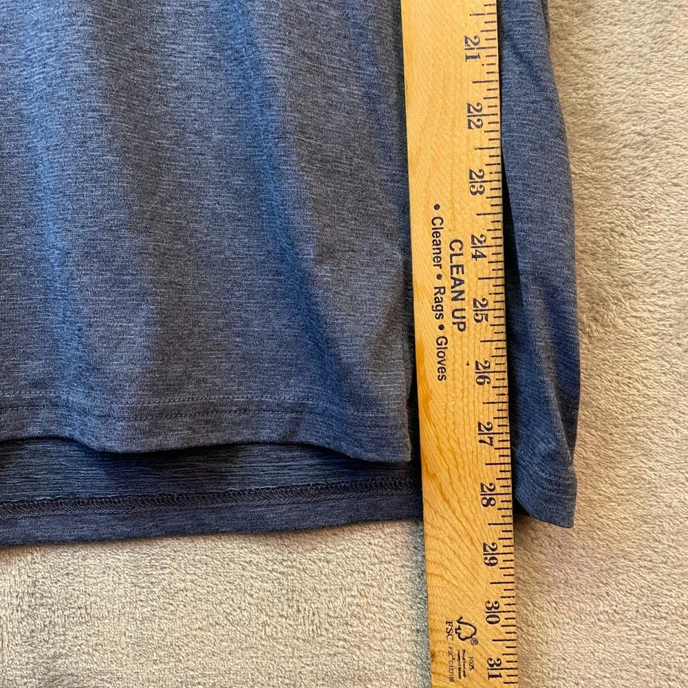 G.H. Bass & Co Men's Large Blue Heather Stretch Polo Shirt